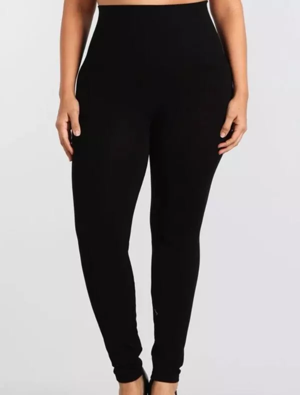 M Rena Tummy Tuck Legging One Size Fits 12 16 Black Viscose Nylon