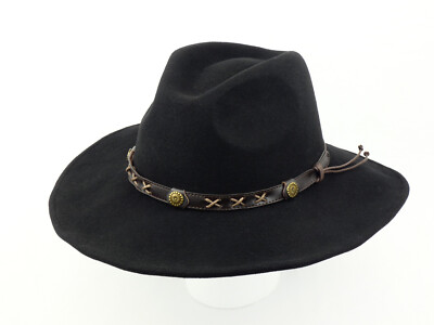 Twister Dakota 100% Wool Comfort Felt Black Western Hat Deco Band XL  Uncrushed