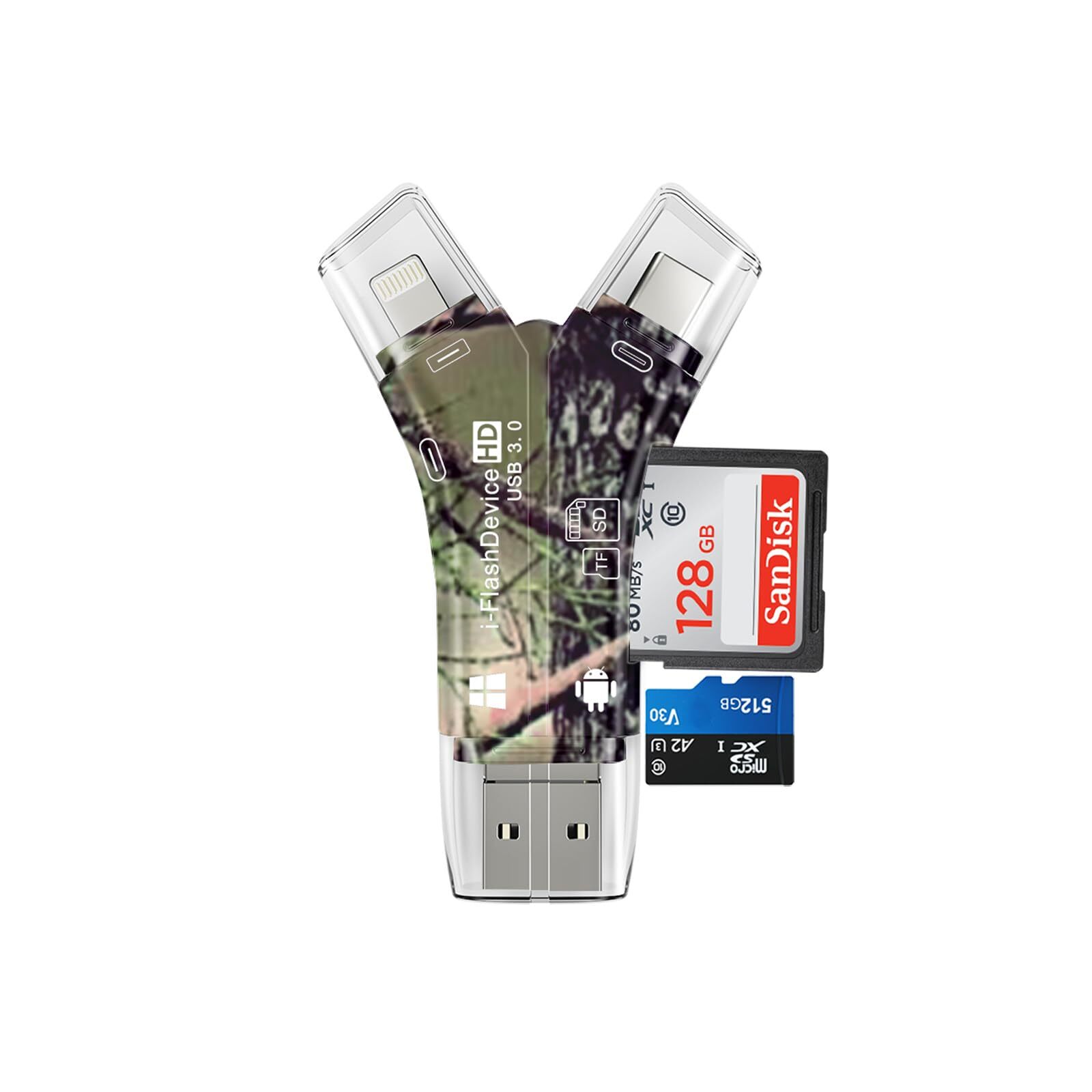 [MFi Certified] USB3.0 Up to 100MB/s Read, SD Card Reader iPhone Lightning US...