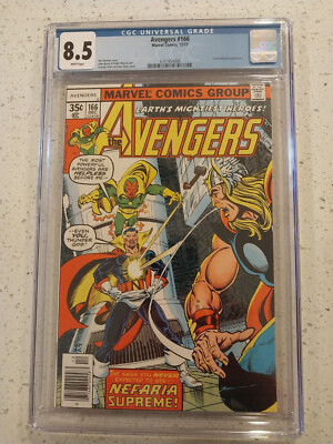 AVENGERS #166 CGC 8.5 WHITE PAGES MARVEL COMICS 1977 COUNT NEFARIA ...