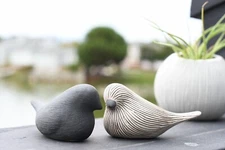 Handmade Bird Figurine Porcelain Statue Sculpture Home Decor 4.2" -MINI BIRD JIB