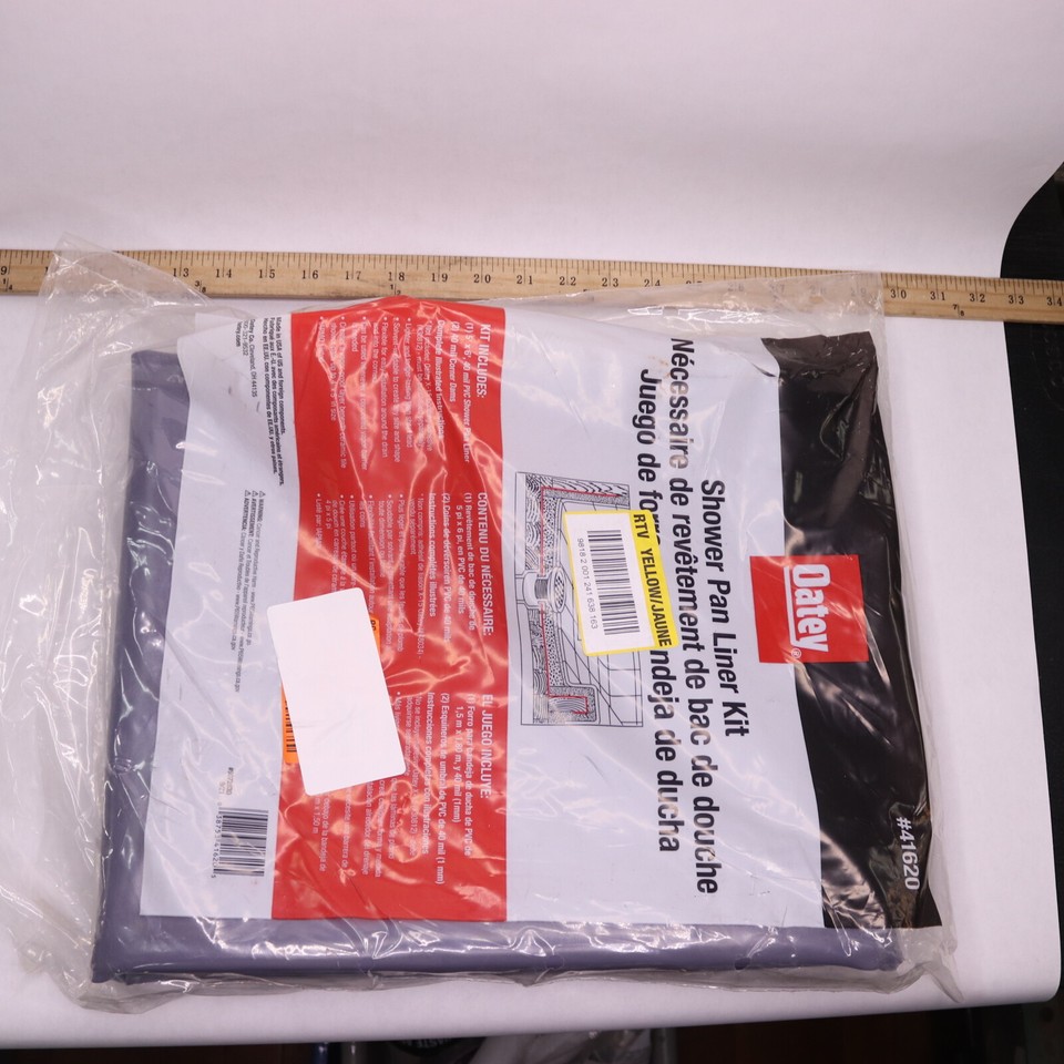 Oatey Shower Pan Liner Kit PVC Gray 72"L x 60"W 41620 eBay