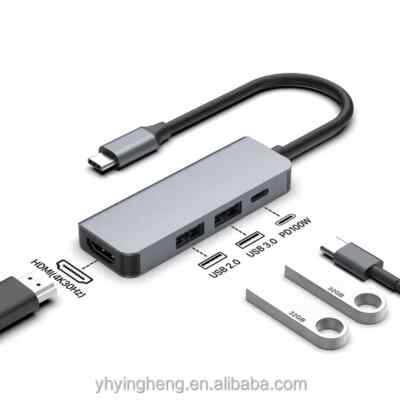 USB C HUB 4-in-1 Typ C Adapter HDMI TV 4K PD Kabel für Samsung Macbook Pro Air