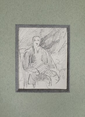 Antique Sir Thomas Lawrence Study Drawing Man 18th 19th Century Georgian English