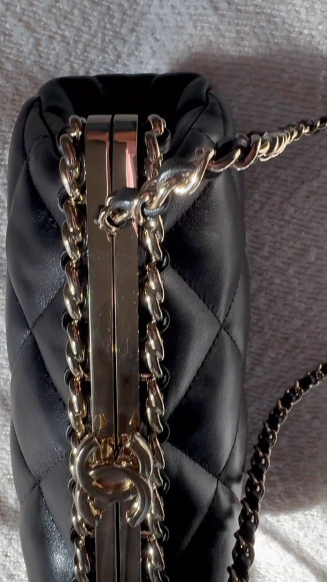 BNIB Chanel 24P Clutch On Chain Lambskin With CC Champagne BNIB Chanel 24P Clutch On Chain Lambskin With CC Champagne