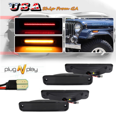 LED Side Marker Lights For 75-80 Chevy K10 K20 K30 Pickup Blazer Jimmy Suburban