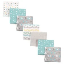  Unisex Baby Cotton Flannel Receiving Blankets Bundle One Size Basic Elephant