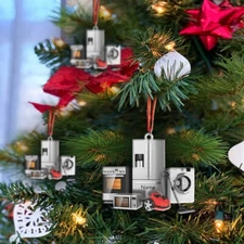 Home appliance Refrigerator Electric Kitchen Christmas Ornament, Cooking Ranges