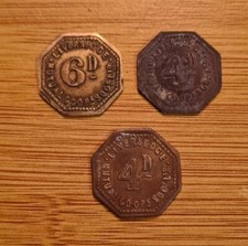 Co Operative Vintage Shop  Tokens Liversedge Yorkshire 3 tokens Vintage shop 