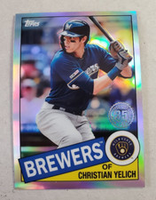 2020 Topps Chrome Christian Yelich 1985 Refractor #85TC-15- Milwaukee Brewers 