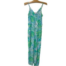 Lilly Pulitzer  Jumpsuit Melba Green Lagoon Sleeveless Vacation Summer- Small