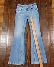 BKE Youth Jeans Girls Sz 12 Light Wash Flare Stretch