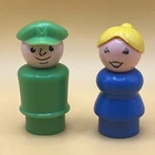 1980s Little People Driver and Mom Figures Vintage Fisher Price Lot of 2