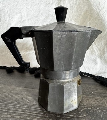 Vintage GAT Moka Express Aluminum Stovetop Espresso Maker Made in Italy 3 Cup