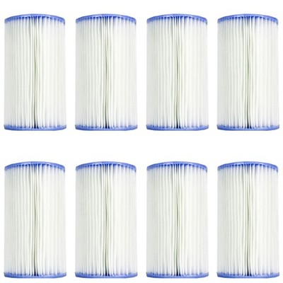 Intex Swimming Pool Easy Set Type B Replacement Filter Pump Cartridge (8 Pack)