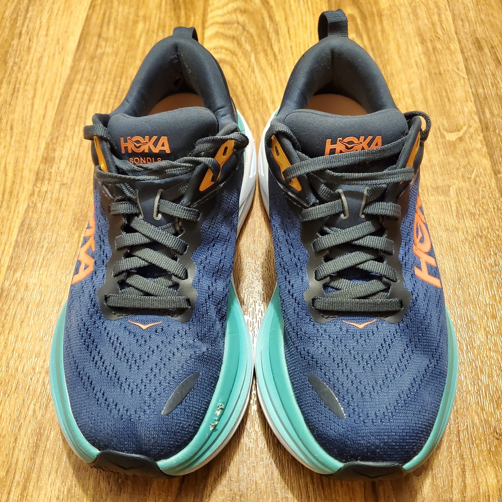 Hoka One One Bondi 8 Shoes Women 6 Blue Outer Space Running Sneakers 1127954  thumbnail 4