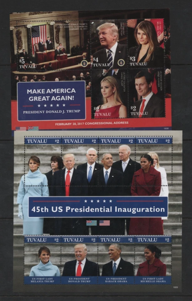 TUVALU COLLECTION OF 60+ SOUVENIR SHEETS ALL MINT NEVER HINGED - Image 2 of 4