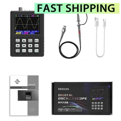 ZEEWEII DSO1C81 Oscilloscope 80MHz 250MSa/s Signal Generator w/ 2.8'' HD Screen