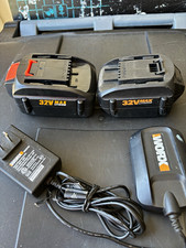 WORX WA3740 32V Lithium Battery Charger with Included 32V Batteries