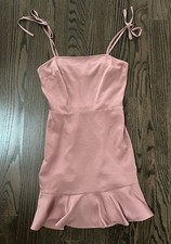 Express Dress Spaghetti Straps Brown Copper Color Size XS 