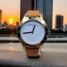 Marc By Marc Jacobs Watch Women Brown Gold Tone Fresh Battery 7.5" Wrist 