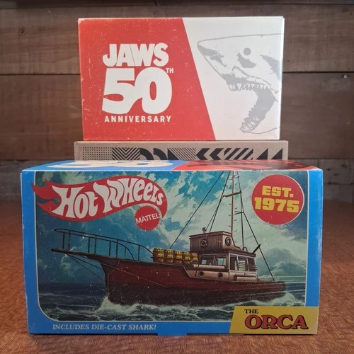 Hot Wheels RLC 2025 Red Line Club SDCC Jaws 50th Anniversary Set  'The Orca"