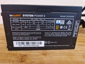 be quiet! System Power 9 600W PC Netzteil, PSU ATX