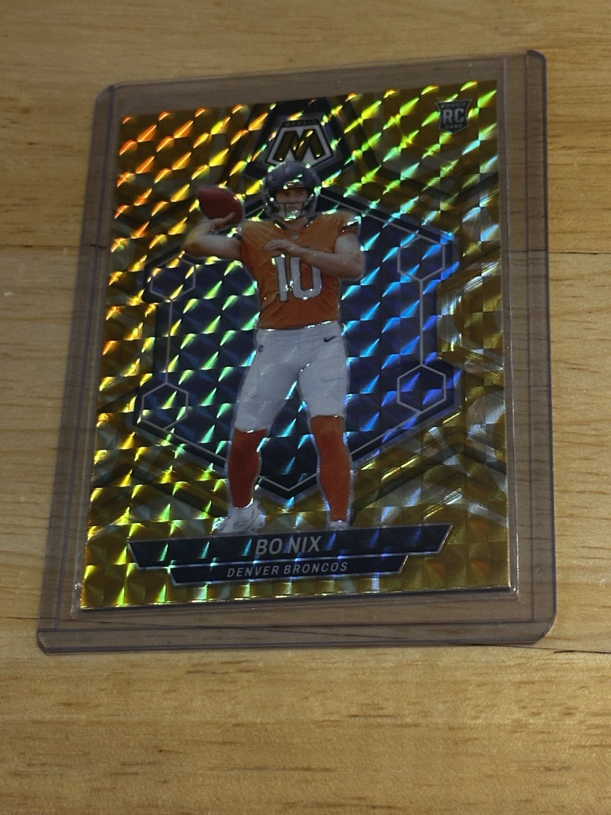 2024 Panini Mosaic Bo Nix Yellow Reactive RC #312