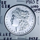 1903 P BU GEM MORGAN SILVER DOLLAR UNC MS+++ U.S. MINT RARE KEY COIN 9498 — photo 1