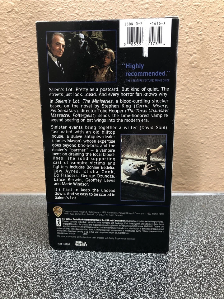 Salem's Lot Mini Series Two Tape VHS Set Stephen King Horror Tobe Hooper Rare - Image 3 of 4