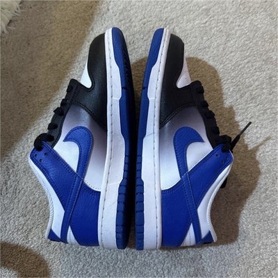 Nike Dunk Low Blue Black White Men's Colorblock Basketball Sneakers Lace Up
