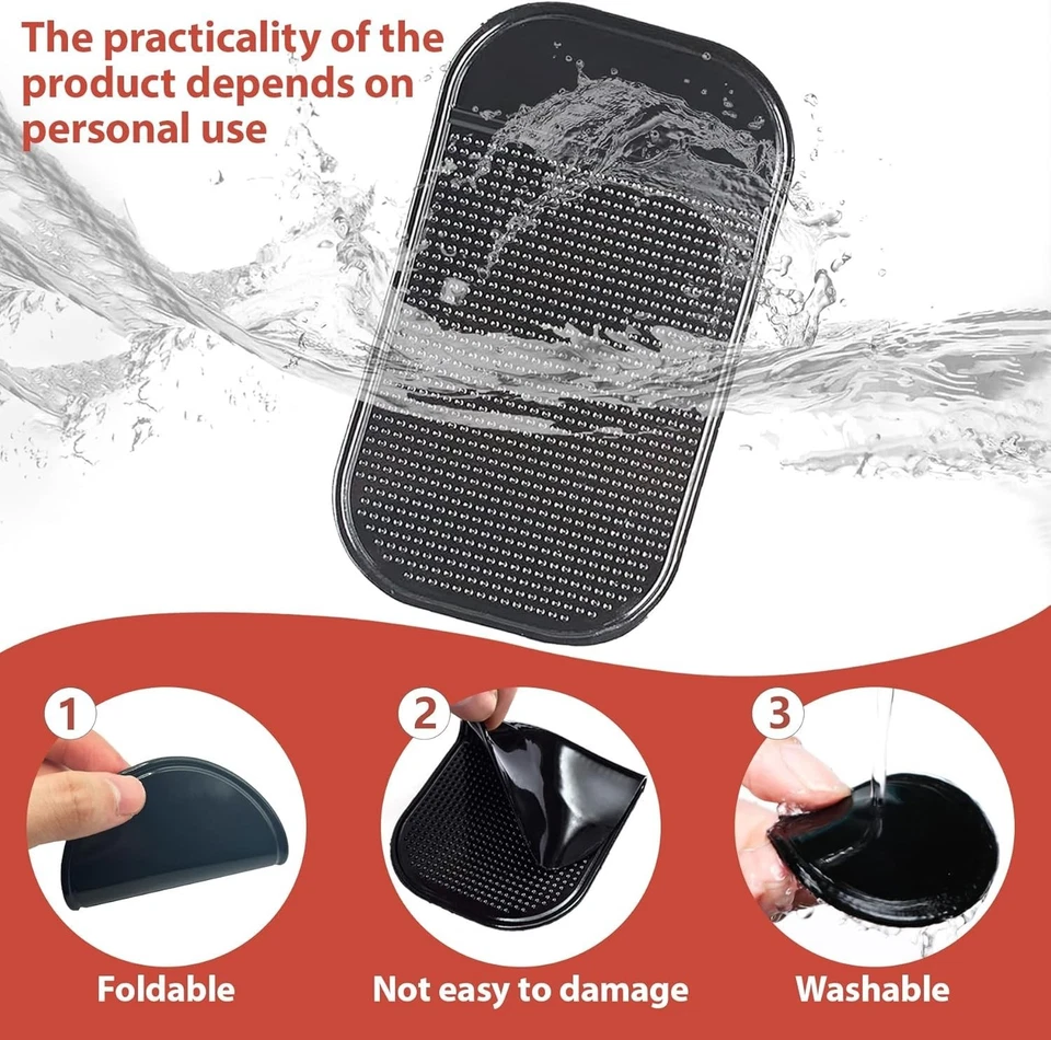 Almohadillas de gel pegajosas multisuperficie - Solución reutilizable, lavable y versátil Foto 4 de 4