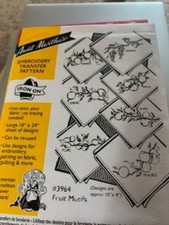 Fruit Motifs 3964 Aunt Martha Transfer Patter...