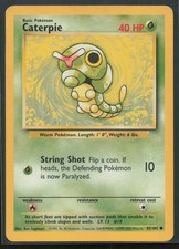 Caterpie Base Set 4th Print 1999-2000 45/102 LP 44