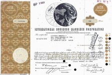 IBM International Business Machines Corporation, Nowy Jork, 1968 (2 akcje)