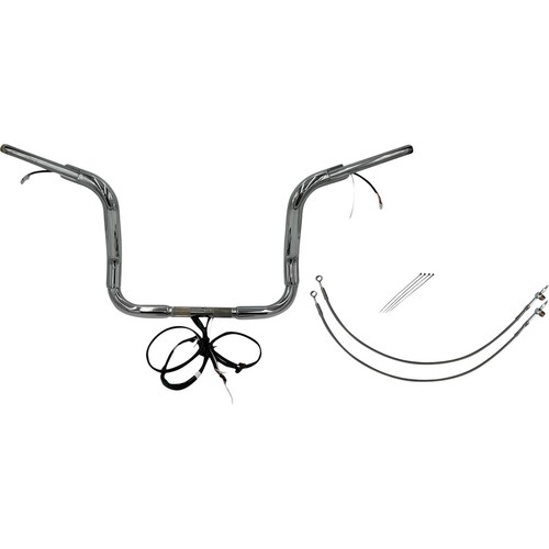 Fat Baggers Handlebar Kit - Pointed Top - 12" - Chrome 801512 - Foto 1 di 3