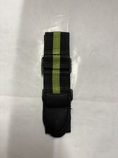 Quincy black and green striped guitar strap