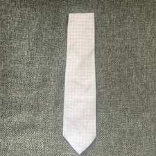 Brooks Brothers 346 Pure Silk Men Necktie Pink Blue Geometric Square Made in USA