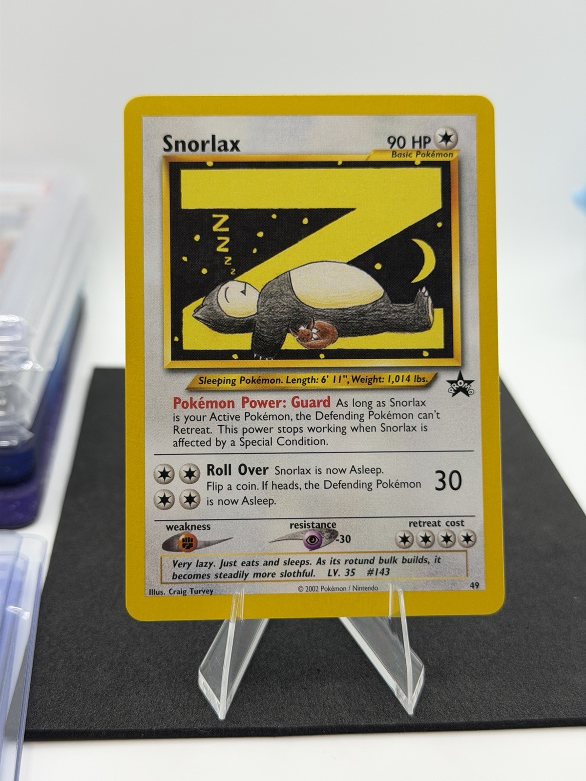 2002 POKEMON LEAGUE BLACK STAR PROMO SNORLAX #49 SLEEPING SNORLAX NM pack fresh!