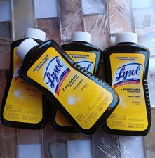 Lot of 4 Lysol Concentrate Disinfectant Original Scent 12 oz