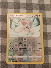 Pokemon Cinccino 125/172 Reverse Holo Rare Brilliant Stars 2022 Light Play