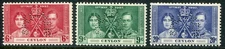Ceylon 1937 Coronation SG 383s-385s perf. SPECIMEN hinged mint (cat. £120 u/m)