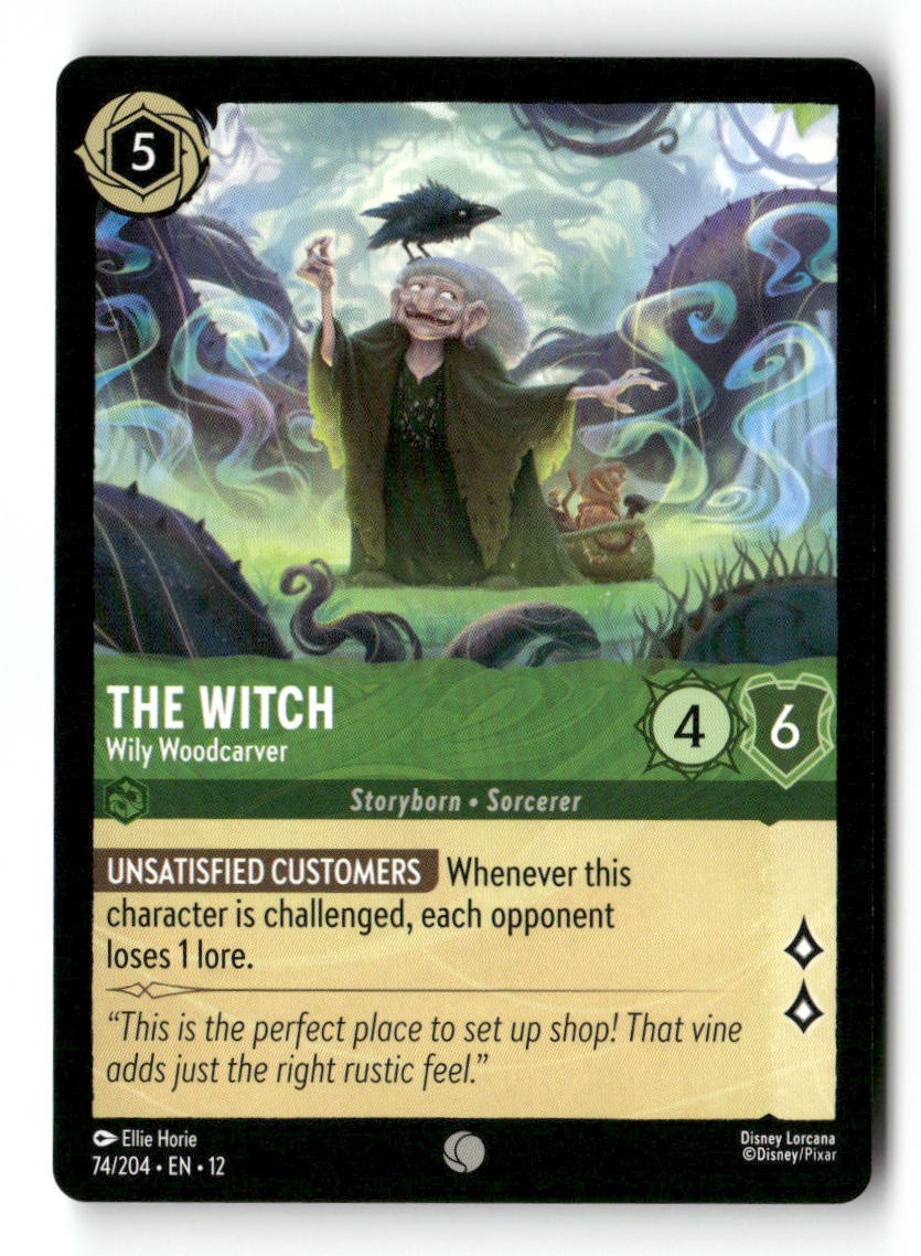 The Witch - Wily Woodcarver 74/204 Common Wilds Unknown Lorcana Near Mint