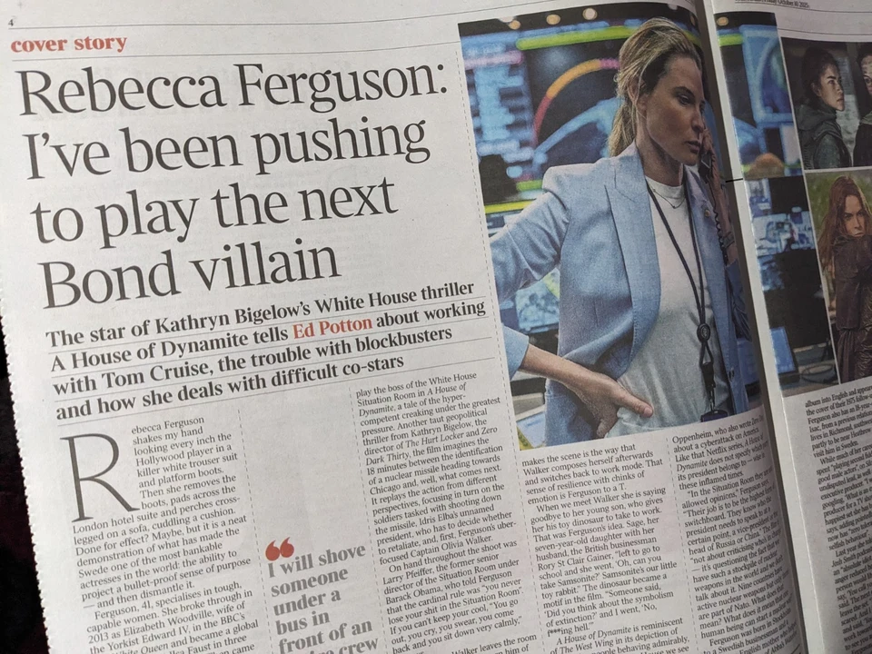UK Times supplement. REBECCA FERGUSON. Hollywood 10.10.25 - Image 2 of 2