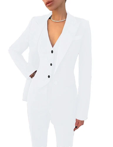 Women 3Pcs Set Wedding Pantsuits Formal Women Suits Office Sets Business Office - Picture 22 of 23