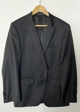  283 Hugo Boss Halven/Gentry Slim Fit Black Tuxedo Jacket Size 40 Short