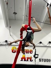 Aerialist Leotard Adult Medium AM Dance Silks Lyra Aerial Hoop Costume Dress
