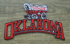 OKLAHOMA SOONER SCHOONER Iron On Embroidered Patch