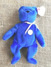 1998 TY Beanie Baby Clubby Blue Bear With Tag 9" Official Club Bear