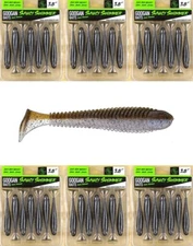 (6) Packs Of 7 Googan Saucy Swimmer 3.8" Swimbaits Goby Brand New